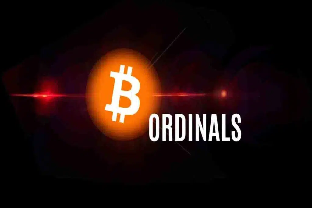 A illustration of bitcoin ordinals 