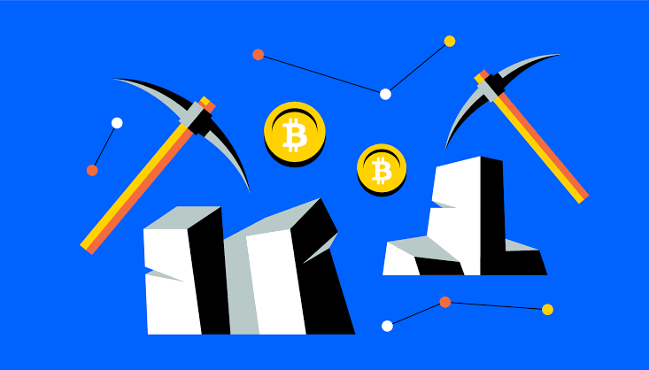 An image illustrating the crypto mining process