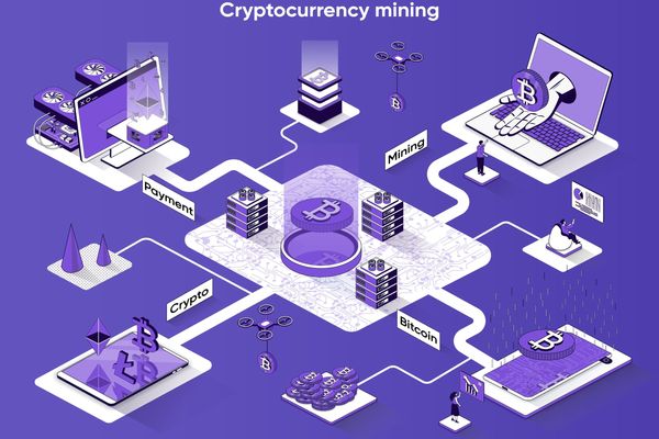 An image showing how crypto mining works