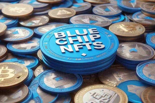 Picture showing different NFT tokens describing blue-chip NFTs