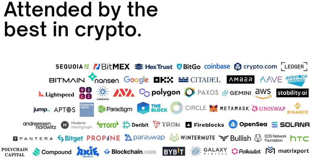 Crypto companies at the Token2049 event in Singapore 2023