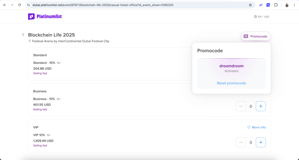 Promo Code for Blockchain Life