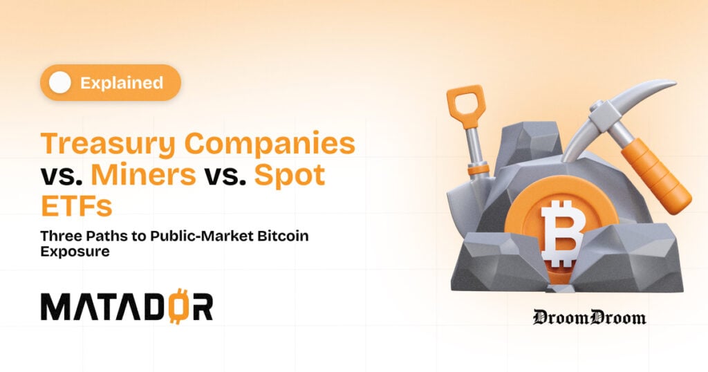 Treasury Companies vs. Miners vs. Spot ETFs: Three Paths to Public-Market Bitcoin Exposure