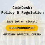 CoinDesk Policy & Regulation Promo Code_ DROOMDROOM20