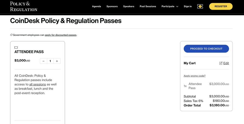 CoinDesk Policy & Regulation Promo Code: DROOMDROOM20 [20% OFF]
