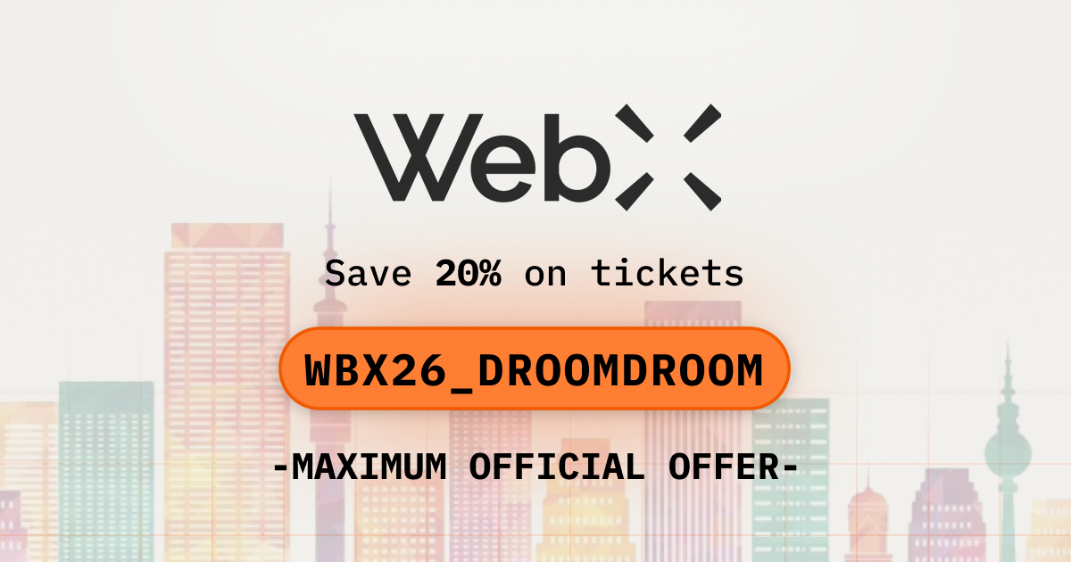 WebX Tokyo Promo Code: WBX26_DROOMDROOM [20% OFF]