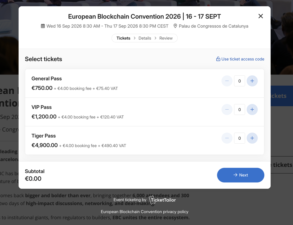 European Blockchain Convention Promo Code: DROOM15 [15% OFF]